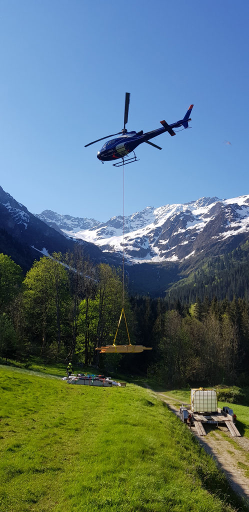 Travail aerien - Héliportage - Mont Blanc Hélicoptères Grenoble